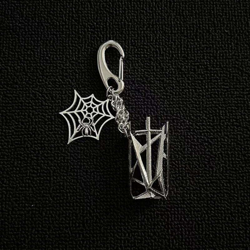 Gothic Punk Styles Detachable Key Chain And Metal Lighter Holder For Everyday Carry Lighter Protector Keychain