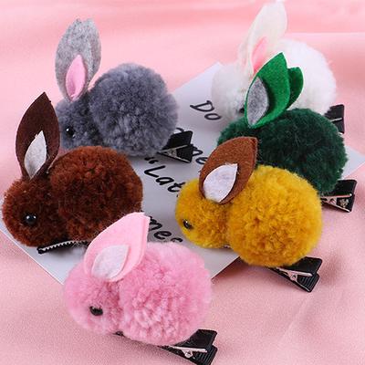 2Pcs Cute Kids Baby Girls Hair Clips Rabbit Ear Hairpins Bow Barrettes Headwear