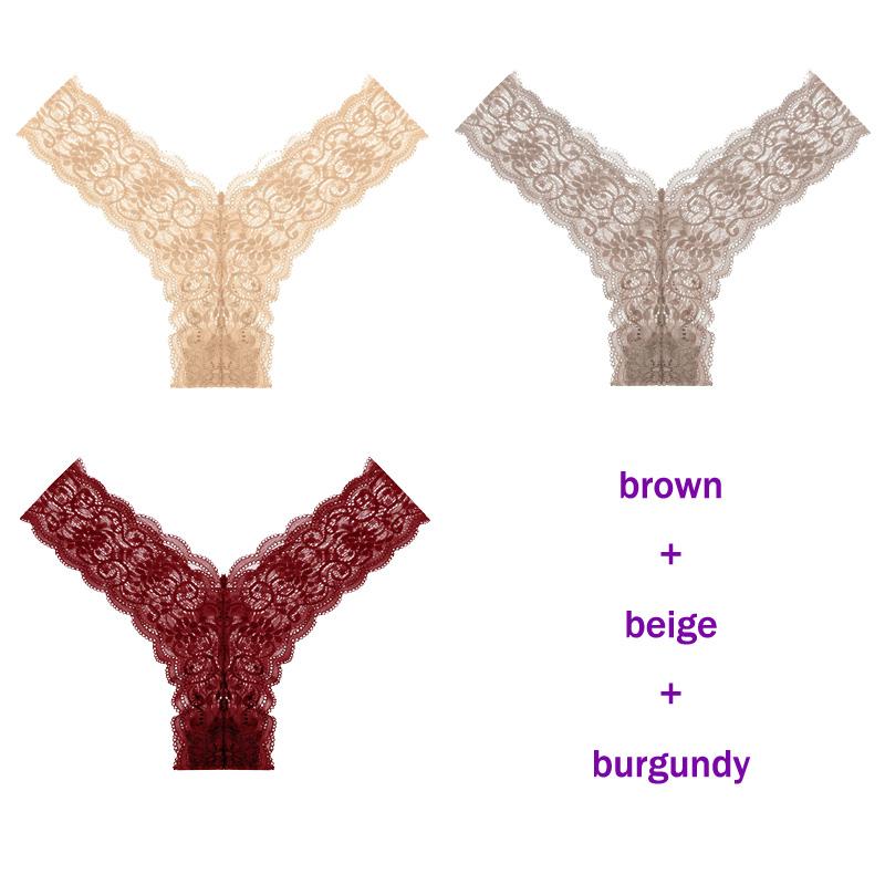 CINOON 3 Teile/los frauen höschen Transparent Low-Taille Unterhose Aushöhlen Tanga Weibliche Nahtlose G-String Sexy Unterwäsche Spitze Dessous panty