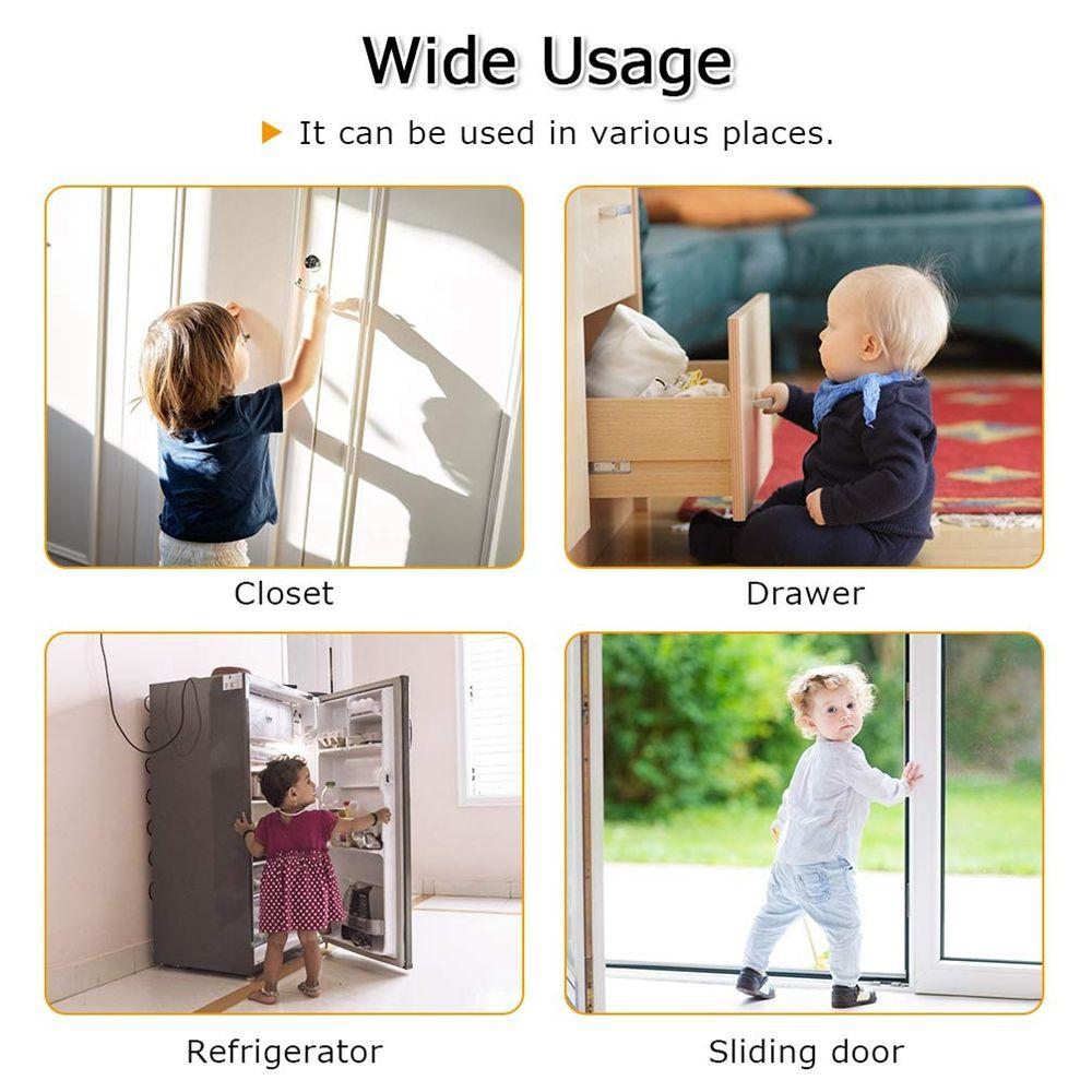 4-Wheel Door Cabinet Refrigerator Safety Lock Baby Safety Padlock Code Lock Smart Lock Number Locks