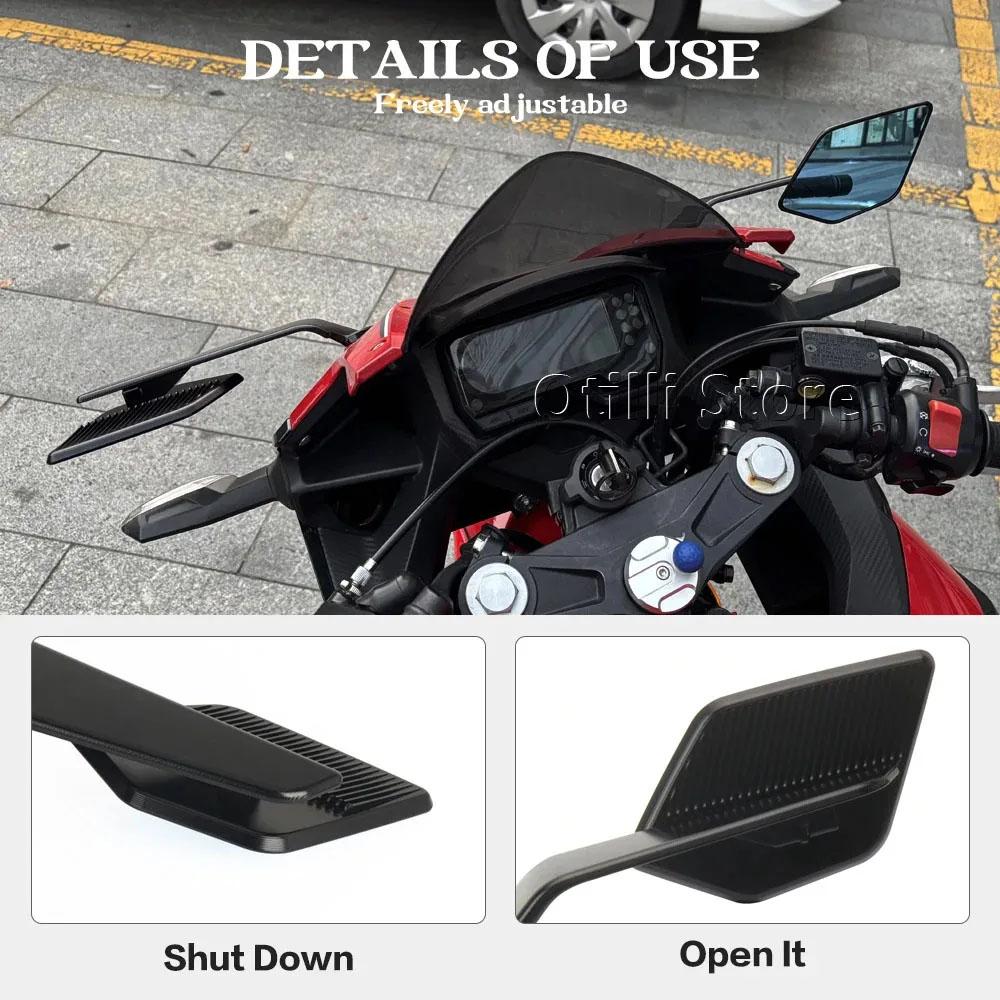 CBR250R CBR600R New Rearview Mirror Motorcycle Wind Wing Adjustable Rearview Mirror For Honda CBR650R 2019-2025 CBR400R CBR150R