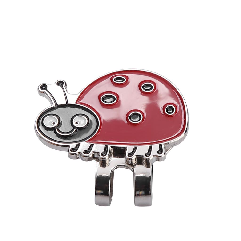 Stainless Steel Golf Hat Clip with Magnetic Ball Marker 18g 30-35mm Cute Animal Design Ladybug/Butterfly/Tortoise Durable Rustpr