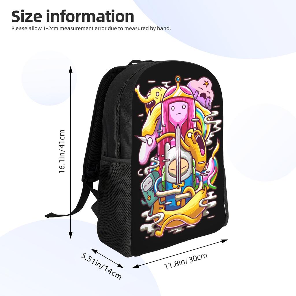 Adventures Anime Times Backpack for Women Men School College Students Bookbag Fits 15 Inch Laptop Cartoon Bags