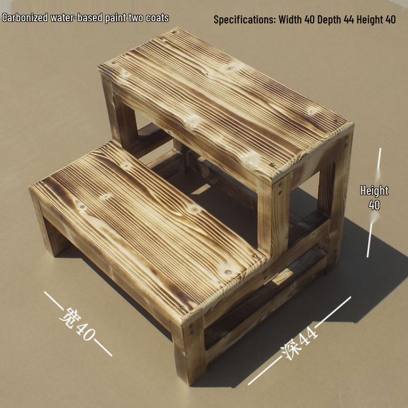 Compact Folding Solid Wood Step Stool & Ladder for Home Use