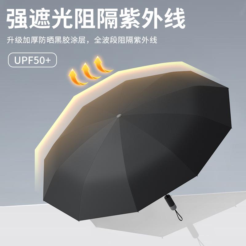 Umbrella Automatic Umbrella Sunny and Rainy Parasol Female Large Size Enlarged, Thickened and Reinforced Folding Umbrella Sun Protection