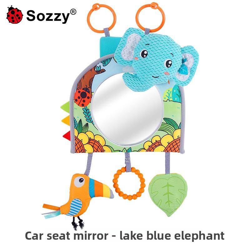 Unicorn Fox Infant Car Mirror Plush Hanging Toy For Baby Engagement And Handeye Coordination