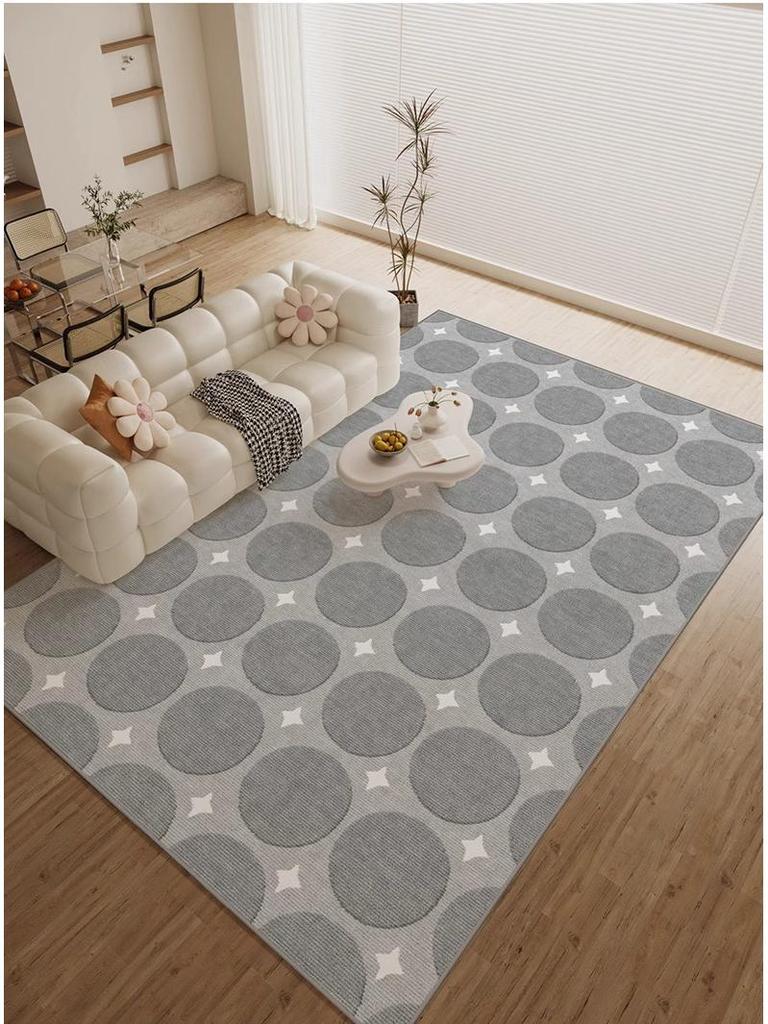 French Stain-Resistant Living Room Carpet: Large, Non-Slip, Water-Absorbent, Easy-Care Sofa Mat