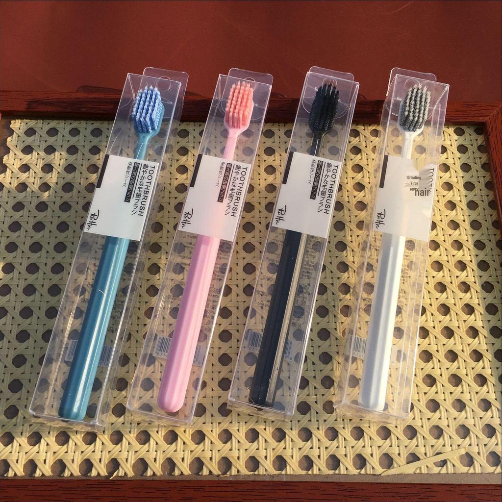 Black & White Soft Spiral Bristle Toothbrush with Wide Head - Single Pack