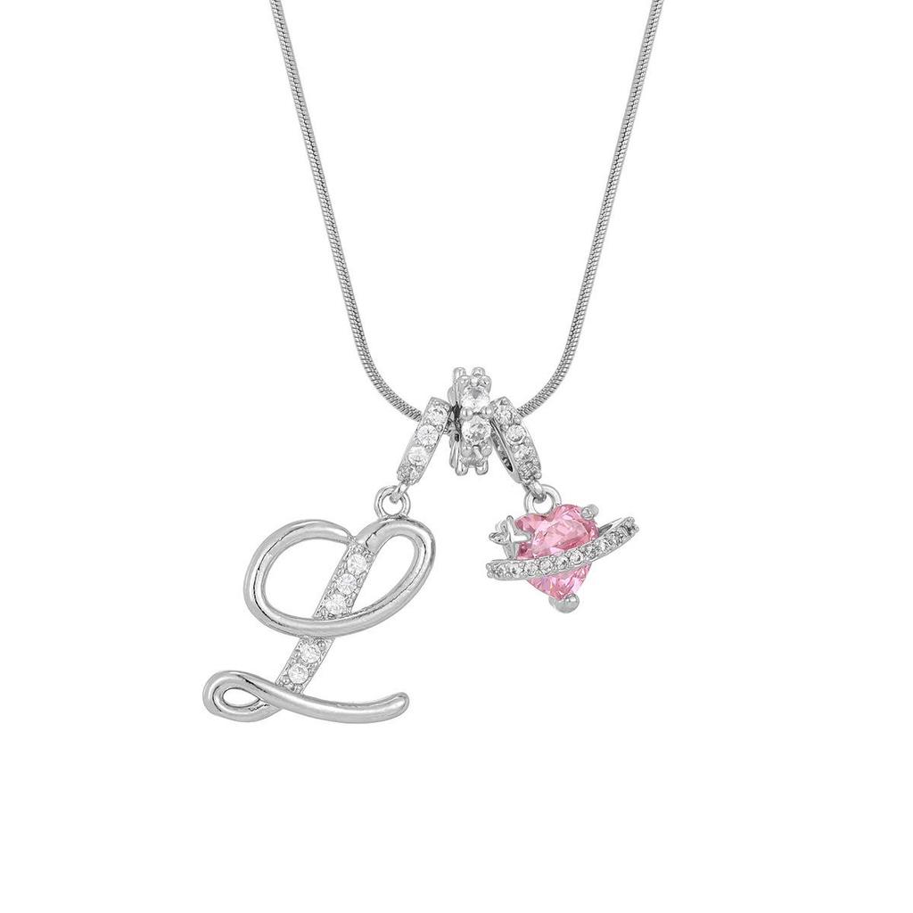 Dopamine 26-Letter Necklace: Light Luxury Collarbone Chain for Women