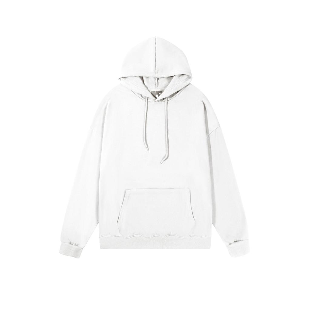 Unisex Cross-border Loose Fit Hooded Sweatshirt - Solid Color, Long Sleeve, Drop Shoulder