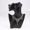 Gothic Hollow Ring Concatenation Chain Rivet Pendant Necklace For Women  Vintage Punk Geometric Accessories Gift