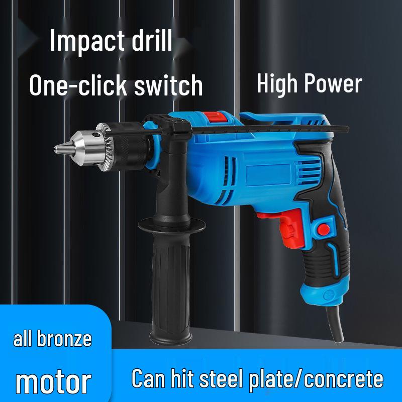 Multifunctional Electric Impact Drill & Screwdriver: 220V Handheld Pistol Grip for Household Use