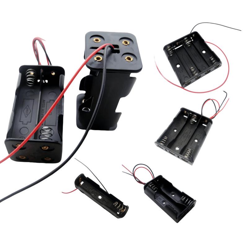 AAA Battery Holder, Back-to-Back, 4-Position with Lead Wires