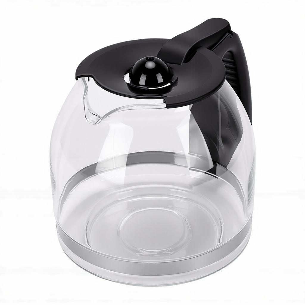 Bricco per Caffè da 1.8L Sostitutivo per Caraffa da Caffè in Vetro da 12 Tazze Vetro Borosilicato Sicuro con Manico Robusto