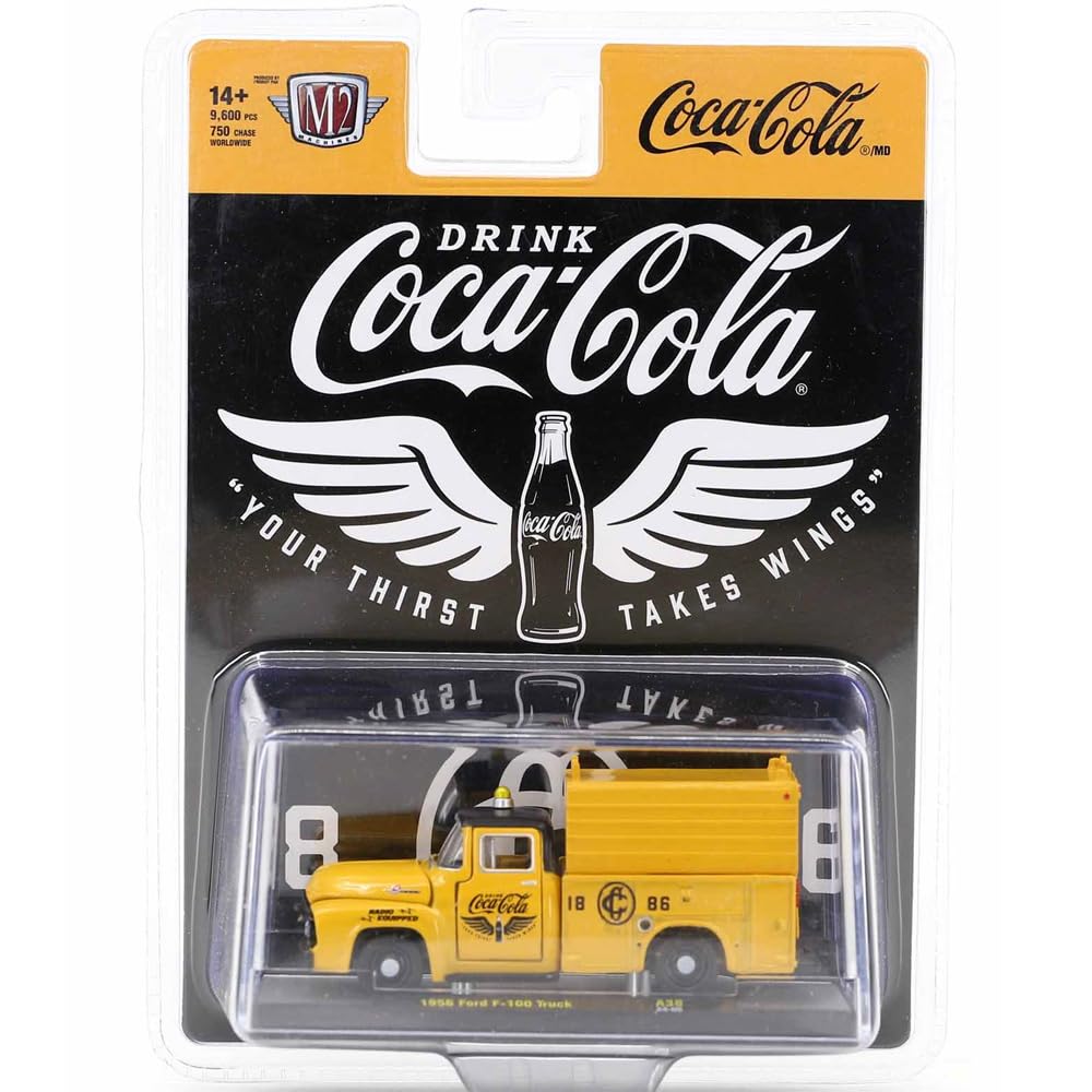 M2 MACHINES Масштаб 1:64 Ассортимент Coca-Cola A38 «Грузовик Ford F-100 1956 года»