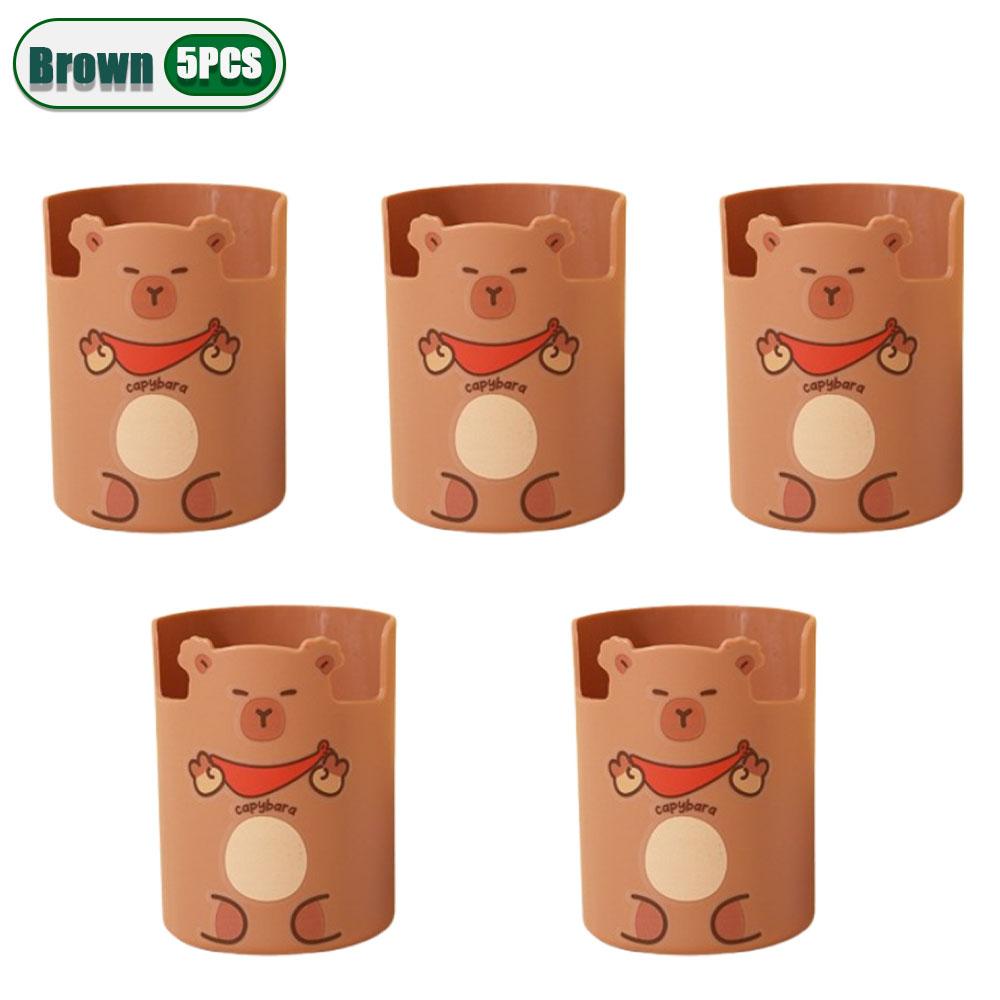 1-10PCS Capybara Pen Holder Office Desktop Organizer Large Capacity Cute Storage Bucket  Stationery Supplies Home Desk Decor