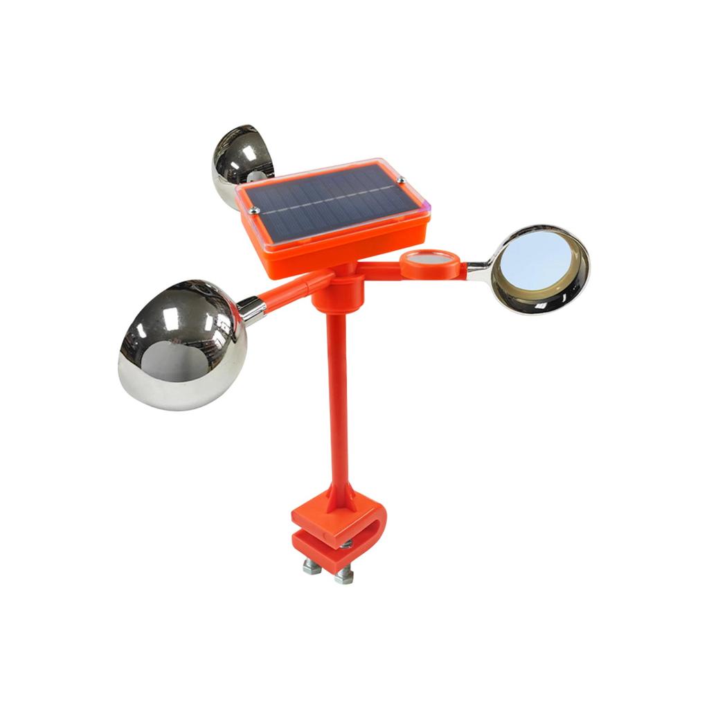 Repellente per Uccelli a Energia Solare con Suono e Vento Deterrente Ultrasuoni per Esterni con Specchio Riflettente e Pale Rotanti per Giardino Cortile
