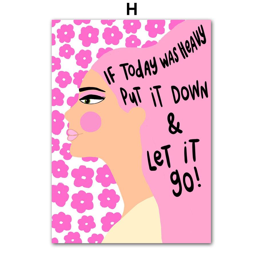 Flower Girl Miss Cat Colorata Pop Art Soggiorno Decorazione Poster e stampe Wall Art Canvas Painting Pictures Home Decor