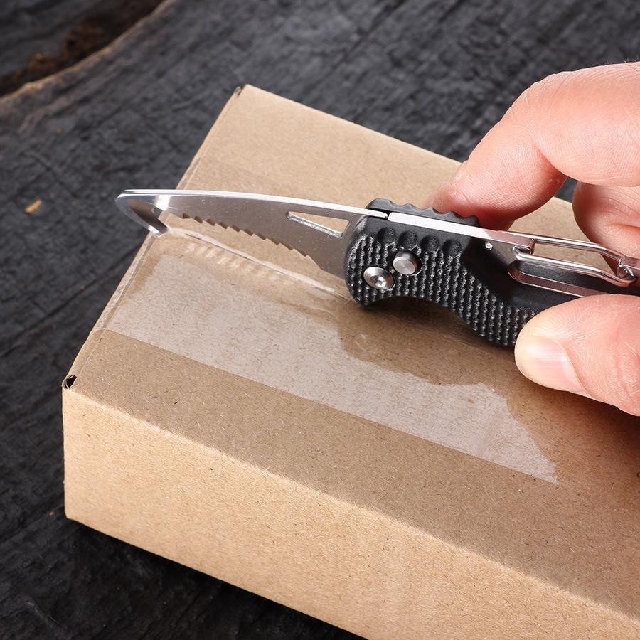 Portable Multi-purpose Keychain Open Box Knife, Quick Rope Cutter Car Emergency Daily EDC Cutting Tool