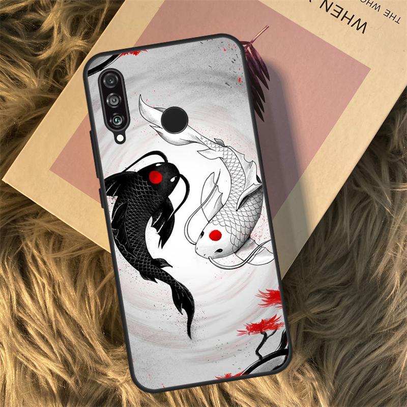 

Китайские рыбы Кои Для Huawei Nova 11i 12i 3i 7i 8i 9 10 SE Y60 Y61 Y70 Y72 Y73 Y90 Y91 P20 P30 P40 Lite Чехол Nova 9 SE