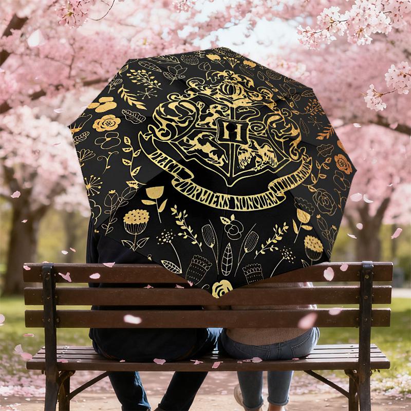 1PC Warner Hogwarts__Floral Automatic Open/Close Umbrella with Windproof, 36-Rib Sturdy Canopy, Durable Ribs1253A
