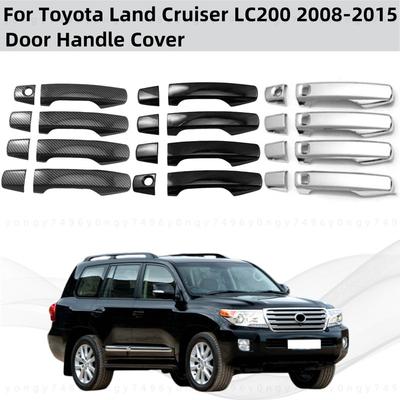 For Toyota Land Cruiser LC200 2008 2009-2015 ABS Plastic Car Modification Accessory Carbon Door Handle Cover Trim Paste Style