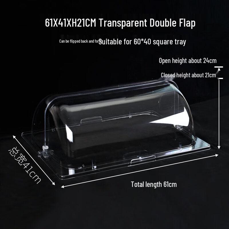 

Extra Large Transparent Flip Food Tray Cover