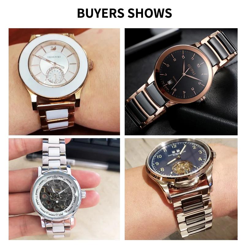 Bracelet de Montre en Céramique Acier Inoxydable pour Bracelet de Montre DW Femme Homme Armani 1909 1926 Bracelet de Montre Huawei 12 13 14 15 16 17 18 20 22mm