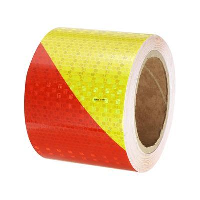 Benzi Reflectorizante Vizibilitate Ridicată Impermeabile 4inch*16FT Galben Fluorescent-Roșu Benzi de Avertizare de Siguranță Reflectorizante Autocolante Pentru Remorci