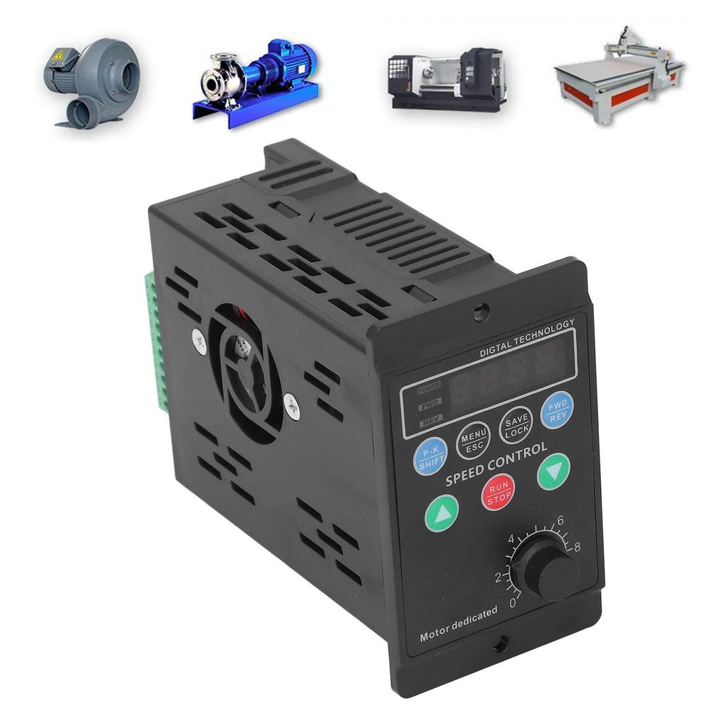 Variable Frequency Drive 30W 1PH 176-264V Input 3PH 0-220V Output 0.1-400Hz LED Display Motor Speed