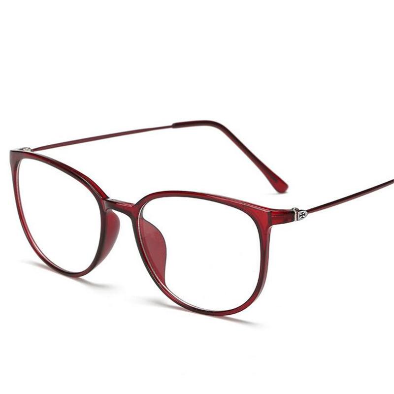Ultraleichte TR90 Myopiebrille Retro Ovaler Rahmen für Damen Herren Dioptrien -0,5 bis -6 Kurzsichtigkeit Brillen