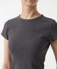 MUSINSA STANDARD WOMAN Women'S Ribbed Pigment Slim T-Shirt [Dark Grey]