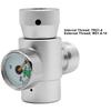 CO2 Filling Tank Cylinder Refill Adapter Connector Kit For SodaStream (Silver with Meter)