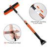 Odoland Telescopic Snow Shovel Snow Rotating Snow and Defrost Made of Lightweight Aluminum Alloy and Assembly Includes a Car Snow Snow and Car Shovel