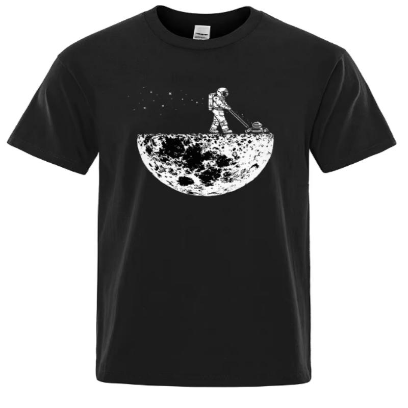 Astronauts Cherish The Lunar Environment Funny Print t-Shirts Men Loose Oversize design sense of fashion atmosphere04198
