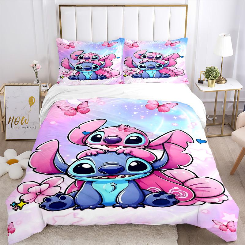 Lilo Stitch Fantasy Print 3Pcs Bedding Setduvet Cover With 2 Bedropillowcase Home Birthday Gift