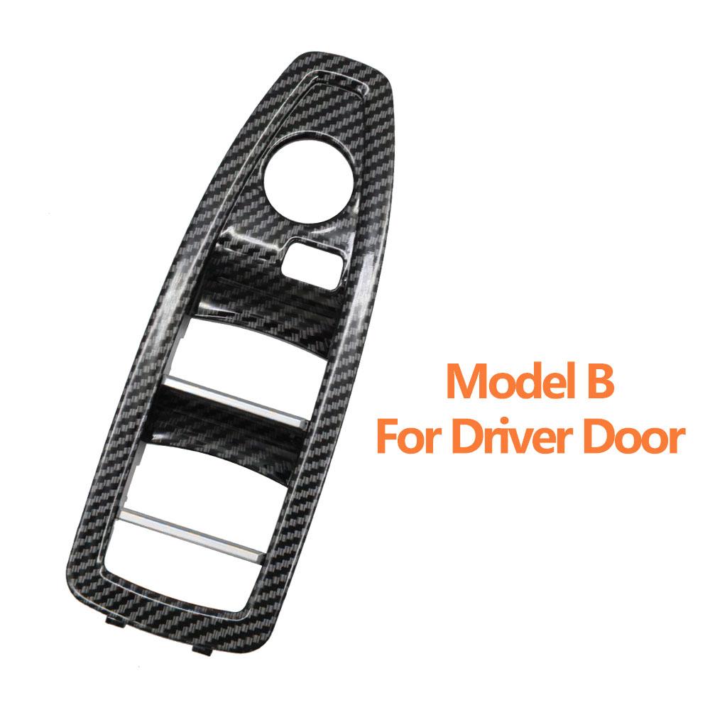 Interior Door Carbon Fiber Window Regulator Switch Panel Trim Cover Replacement For BMW 1 3 4 Series F20 F30 F31 F34 F35 F36