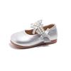 Girls leather shoes 2025 new children's pearl bow princess shoes girls show single shoes soft-soled Mary Jane shoes