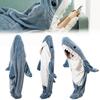 Large Shark Sleeping Bag One-piece Pajamas Office Nap Ocean Shark Blanket Shawl Sleeping Bag Blanket Unisex Home
