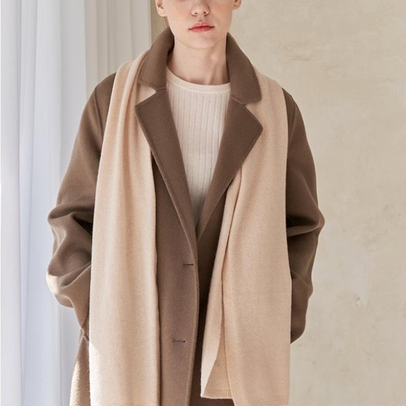 Dal Cashmere Premium Cashmere 100 Knit Scarf Beige Shawl
