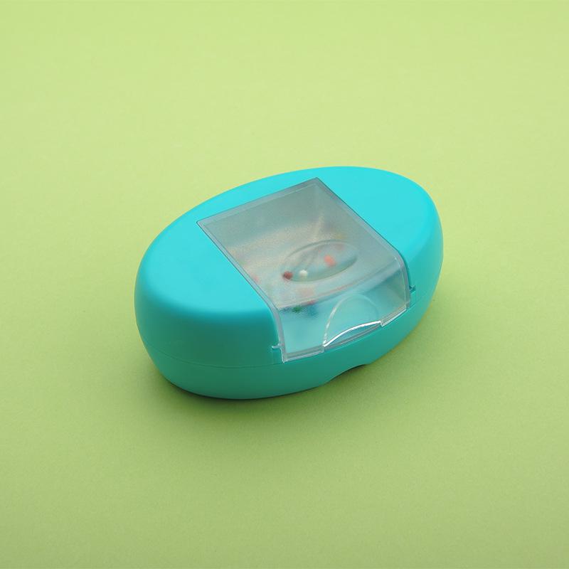 Nordic Style Oval Needle Holder Box with Transparent Magnetic Drawer for Pins & Beads