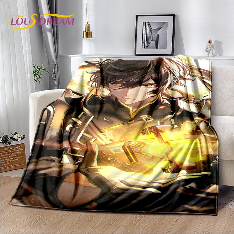 2025 New Cartoon Genshin Impact Character Solo Game Soft Blanket,Soft Throw Blanket for Home Bedroom Bed Sofa Picnic Child Gift