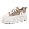Fashion Shoes2025 Women Autumn Trend New Woman Flats Shoes Chunky Lace-up Soft-sole Casual Sneakers Female Vulcanized Shoe Walking Shoe