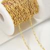 1 Meter 18K Gold Plated Brass Bulk Chains For Needlework,Decorative Chain For Jewellery,DIY Handmade Necklace Bracelet Finding