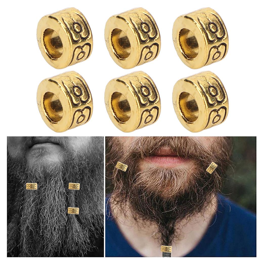 30pcs Fashionable Beard Hair Beads   Alloy Hair Braiding Beads Jewelry Bracelet Accessories