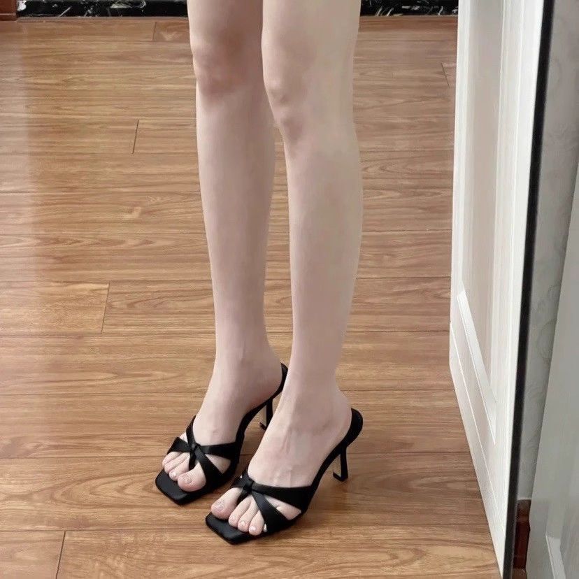 Princess style hollow versatile high heels summer new simple and lightweight open-toed stiletto sandals