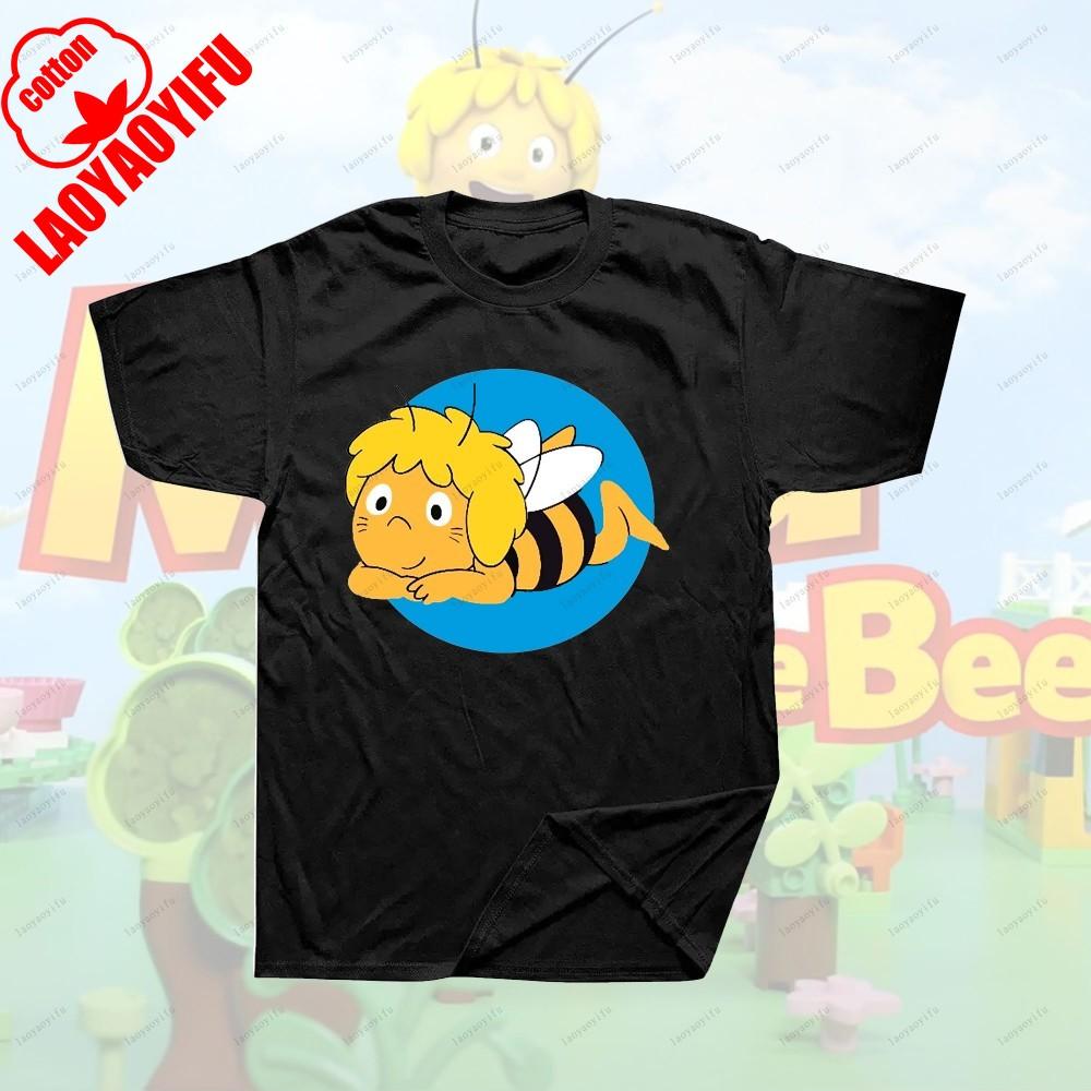 Maya The Bee Movie Cartoon Character T-shirts Cartoons T Shirt Breathable Camisetas Harajuku Creative Cool Trending T Shirt