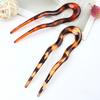 Acetate Hairpin U-Shaped Hair Bun Elegant Hair Fork  for Women Girls