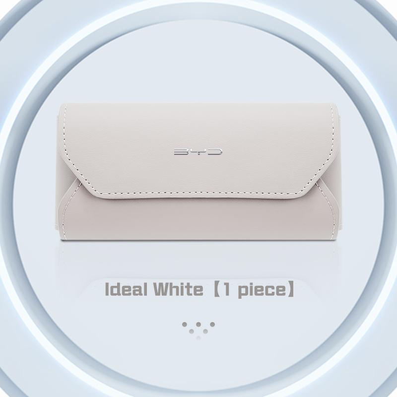 For BYD Song Plus Atto 3 Han Tang DM Qin Seal S6 S7 Leather Car Glasses Case Sun Visor Sunglasses Clip Storage Box Accessories