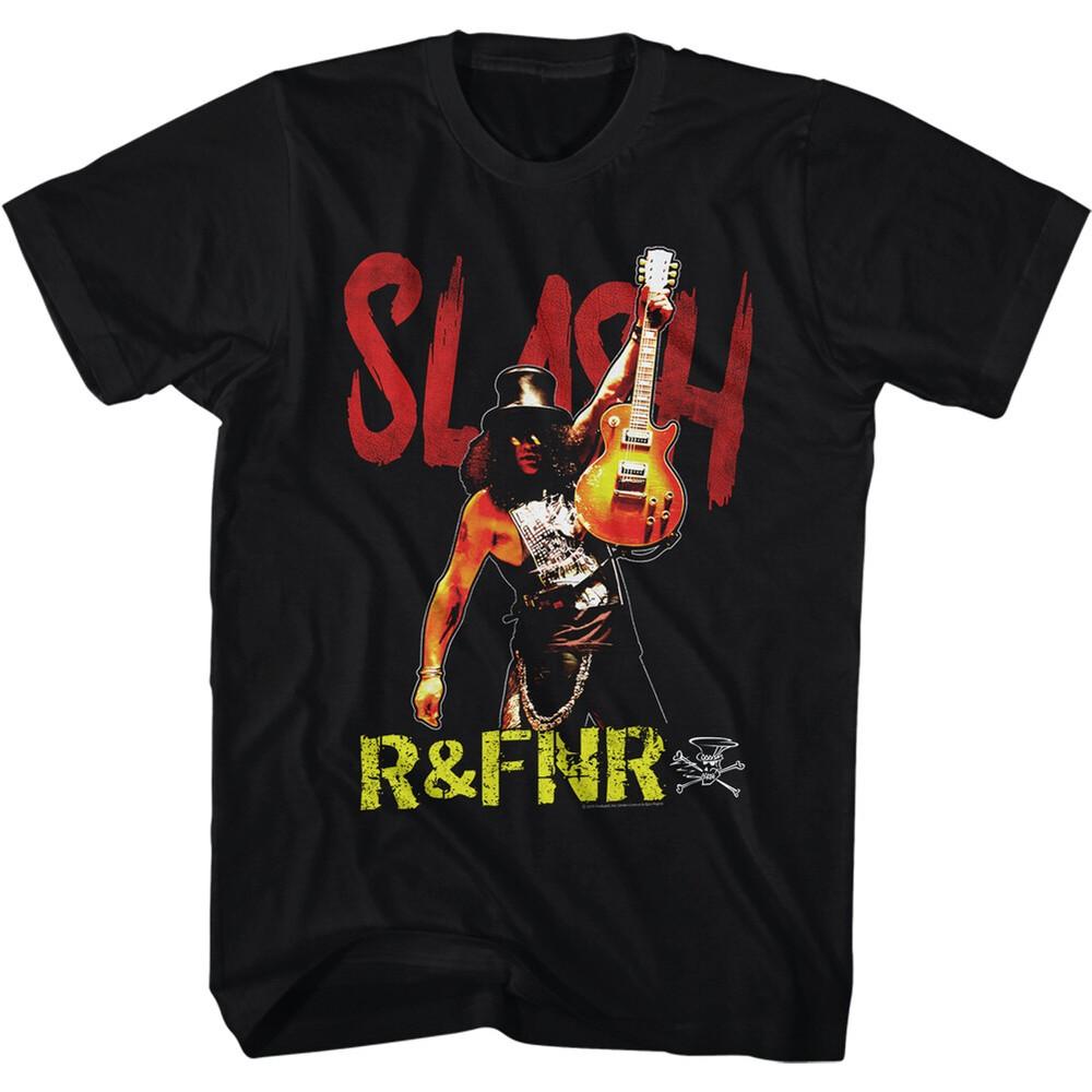 Slash R & FNR Men's T Shirt Guitarist Concert Merch Guns N Roses Music Tee
